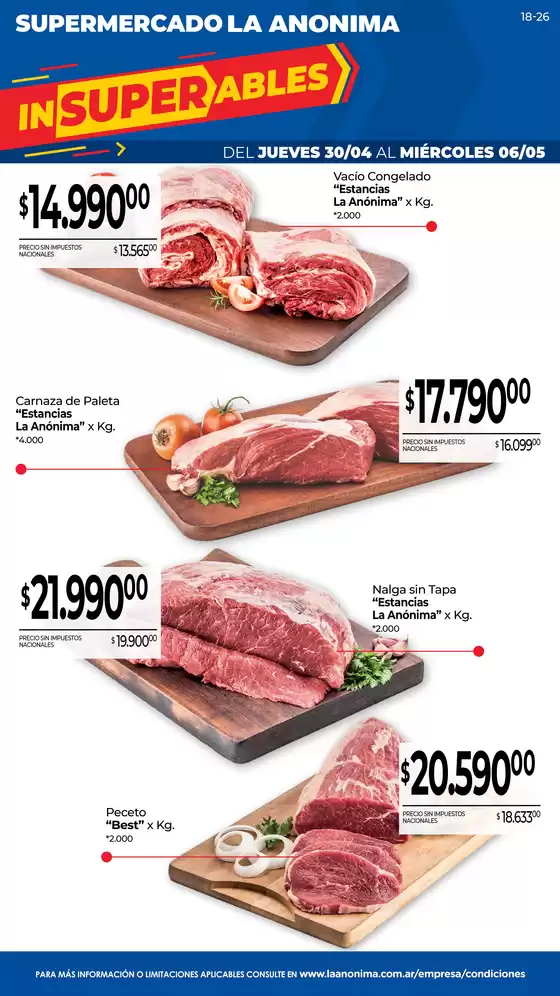 Catálogo La Anonima | Frescos | 2026-04-30T00:00:00.000Z - 2026-05-06T00:00:00.000Z