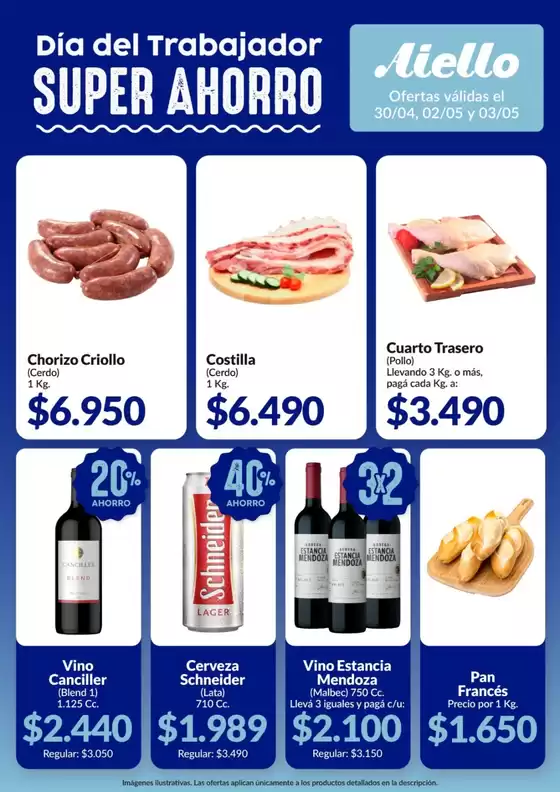 Catálogo Supermercados Aiello en Acassuso | Ofertas Supermercados Aiello | 2026-04-30T00:00:00.000Z - 2026-05-03T00:00:00.000Z