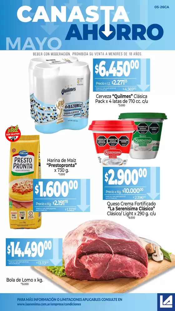 Catálogo La Anonima | Canasta ahorro | 2026-05-01T00:00:00.000Z - 2026-05-31T00:00:00.000Z