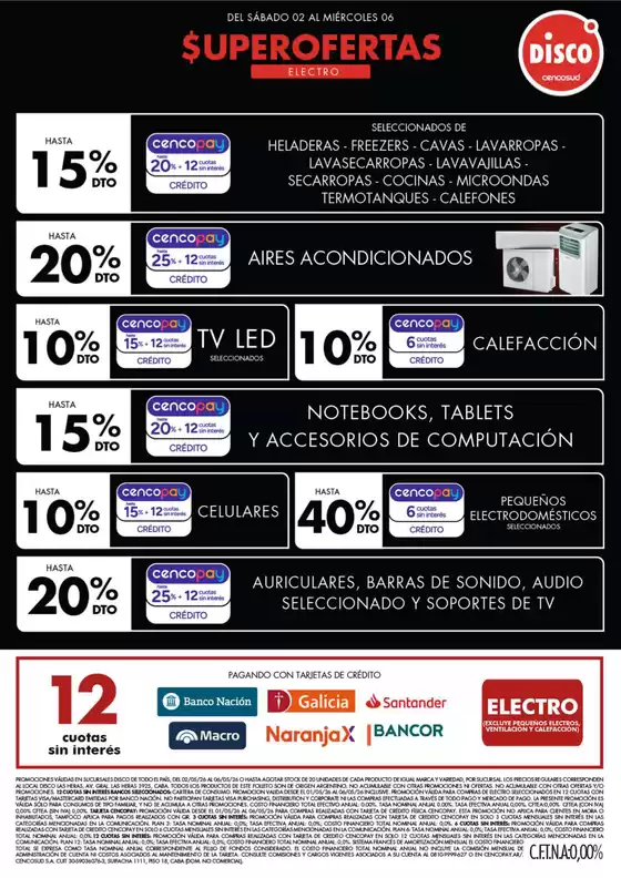 Catálogo Disco | Ofertas | Electro, T. Libre y más | 2026-05-02T00:00:00.000Z - 2026-05-06T00:00:00.000Z