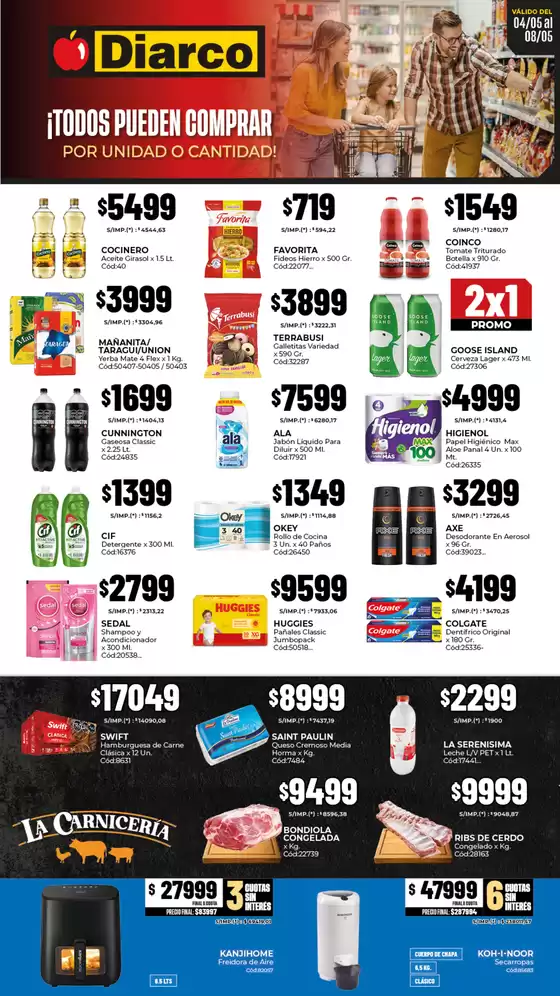 Catálogo Diarco en San Miguel (Buenos Aires) | OFERTAS PUEBLO INTERIOR | 2026-05-04T00:00:00.000Z - 2026-05-08T00:00:00.000Z
