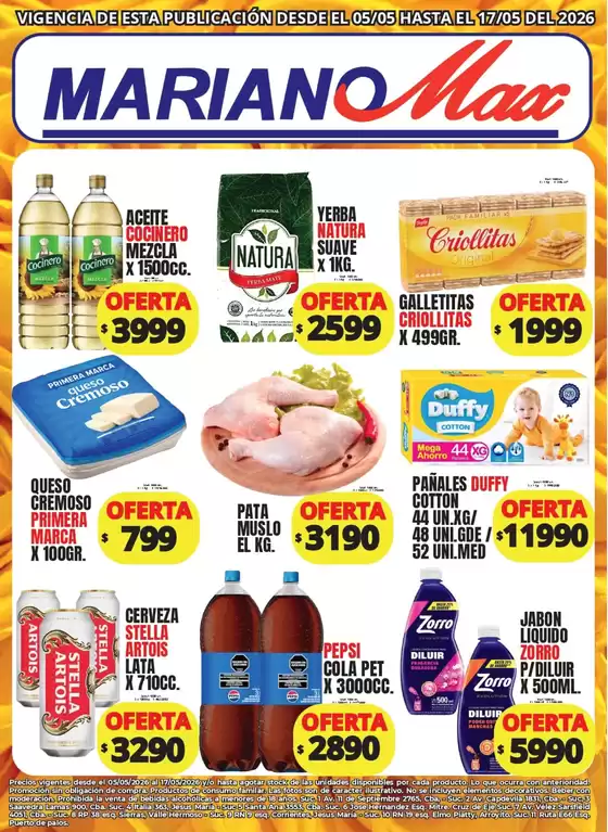 Catálogo Supermercados Mariano Max | Ofertas Supermercados Mariano Max | 2026-05-05T00:00:00.000Z - 2026-05-17T00:00:00.000Z