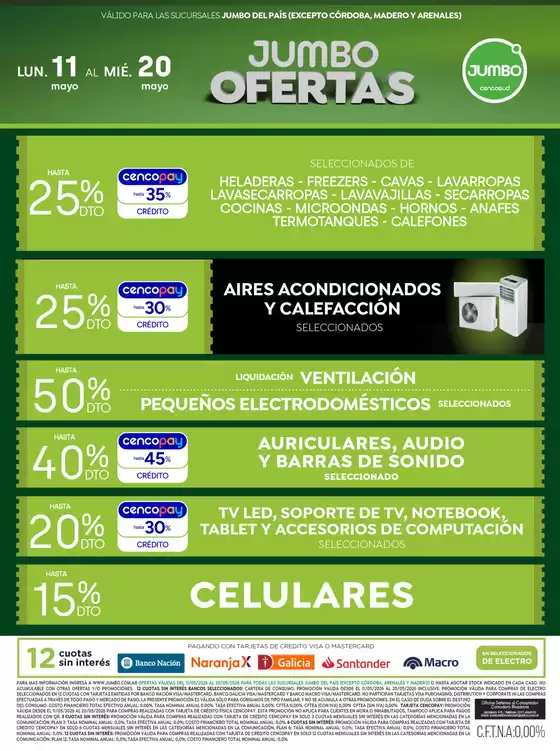 Catálogo Jumbo en Viedma | Ofertas | Electro y Hogar | 2026-05-11T00:00:00.000Z - 2026-05-20T00:00:00.000Z
