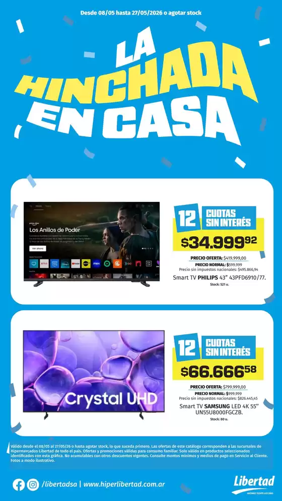 Catálogo Hiper Libertad en Viedma | Nuestras mejores ofertas para ti | 2026-05-08T00:00:00.000Z - 2026-05-27T00:00:00.000Z