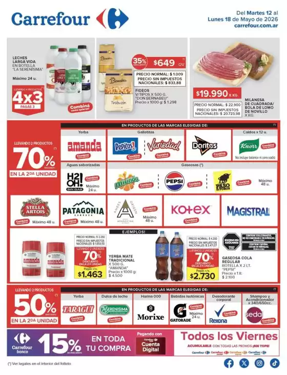Catálogo Carrefour en Viedma | Carrefour Hiper 12 Mayo | 2026-05-12T00:00:00.000Z - 2026-05-19T00:00:00.000Z