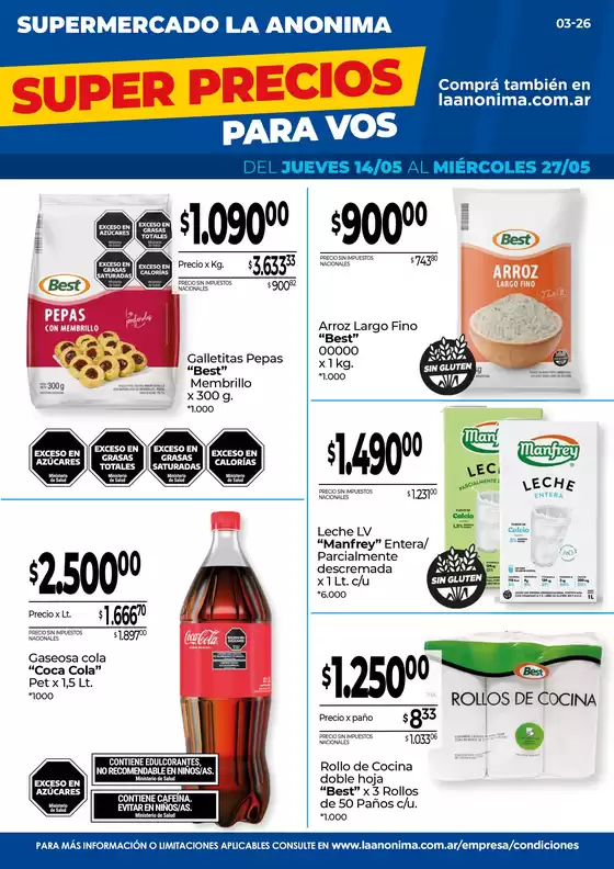 Catálogo La Anonima | Super Precios | 2026-05-14T00:00:00.000Z - 2026-05-27T00:00:00.000Z
