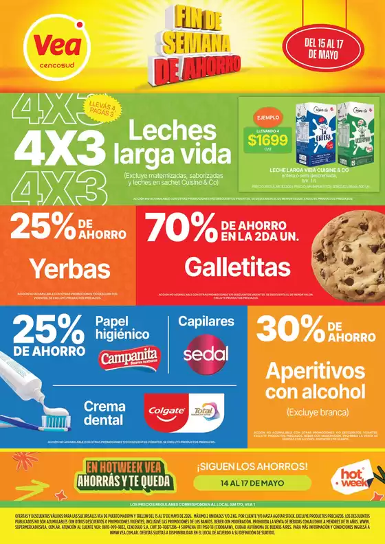 Catálogo Supermercados Vea | Ofertas fin de semana Chubut | 2026-05-14T00:00:00.000Z - 2026-05-17T00:00:00.000Z