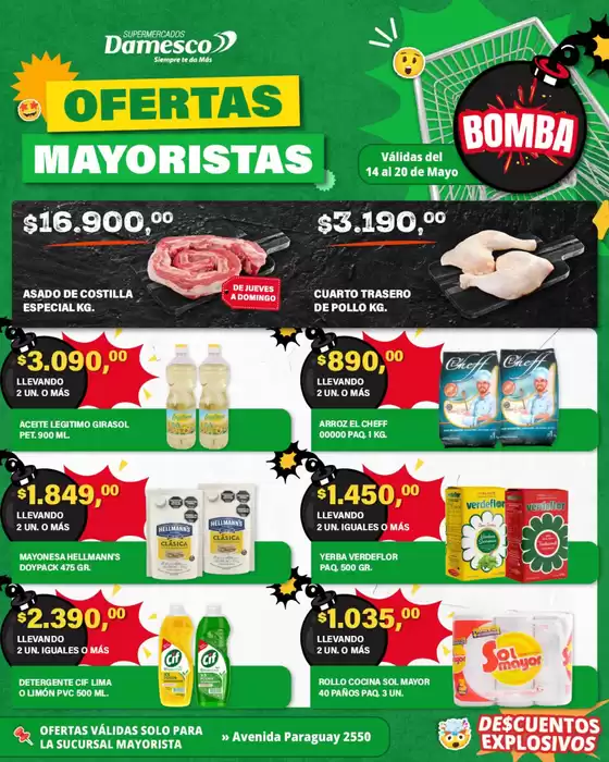 Catálogo Supermercados Damesco | Ofertas MAYORISTA 14 al 20 05 | 2026-05-14T00:00:00.000Z - 2026-05-20T00:00:00.000Z