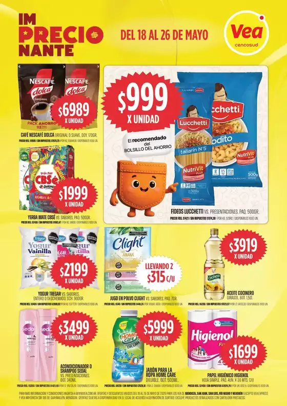 Catálogo Supermercados Vea | VOLANTE imPRECIOnante Cuyo | 2026-05-18T00:00:00.000Z - 2026-05-26T00:00:00.000Z