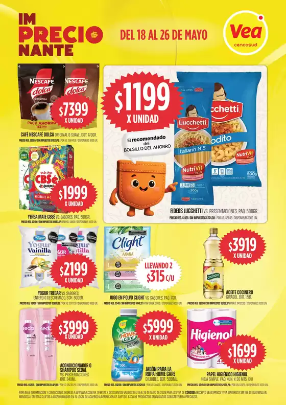 Catálogo Supermercados Vea | Oferta imPRECIOnante Córdoba | 2026-05-18T00:00:00.000Z - 2026-05-26T00:00:00.000Z