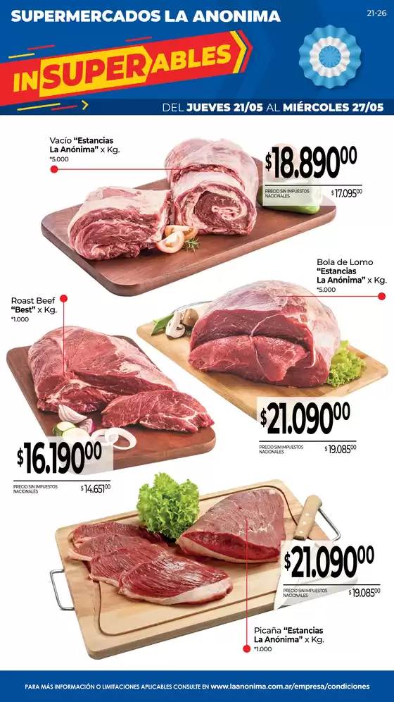 Catálogo La Anonima en San Martín de los Andes | Frescos | 2026-05-21T00:00:00.000Z - 2026-05-27T00:00:00.000Z