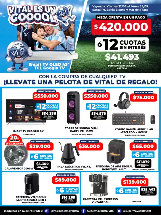 Catálogo Supermayorista Vital | Ofertas principales y descuentos | 2026-05-22T00:00:00.000Z - 2026-05-25T00:00:00.000Z