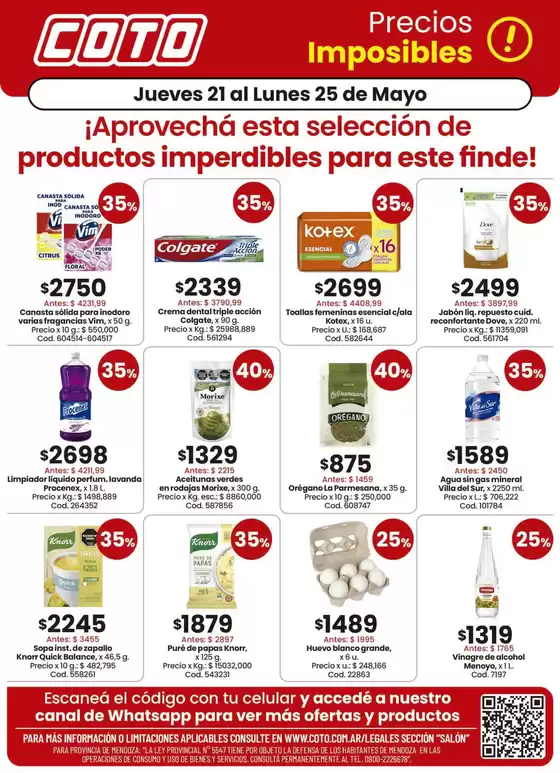 Catálogo Coto | Coto Afiche Salon Productos Motivo | 2026-05-21T00:00:00.000Z - 2026-05-25T00:00:00.000Z