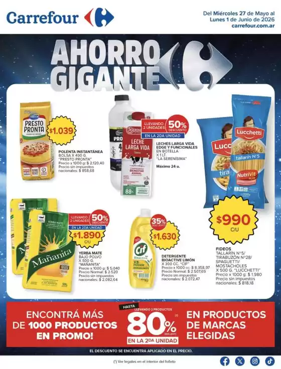 Catálogo Carrefour en San Fernando del Valle de Catamarca | Carrefour Hiper 27 Mayo | 2026-05-27T00:00:00.000Z - 2026-06-01T00:00:00.000Z