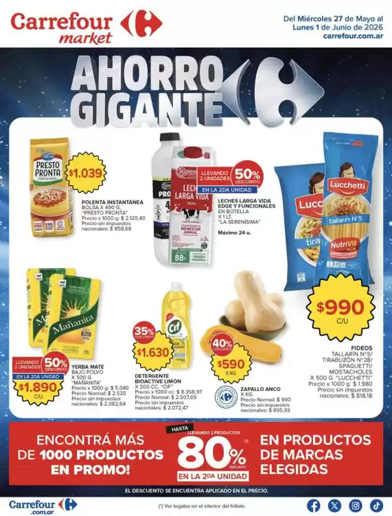 Catálogo Carrefour Market | Carrefour Market 27 Mayo | 2026-05-27T00:00:00.000Z - 2026-06-02T00:00:00.000Z