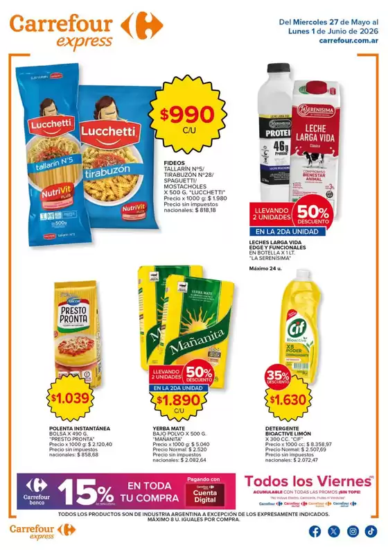 Catálogo Carrefour Express en Buenos Aires | Carrefour Express 27 Mayo | 2026-05-27T00:00:00.000Z - 2026-06-02T00:00:00.000Z