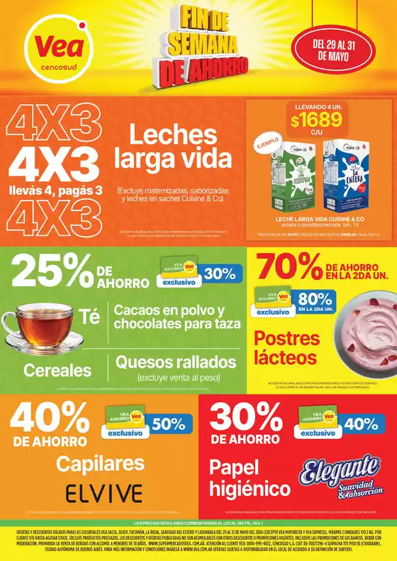 Catálogo Supermercados Vea | Oferta fin de semana | 2026-05-29T00:00:00.000Z - 2026-05-31T00:00:00.000Z