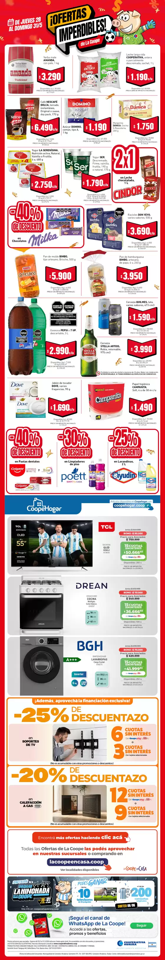 Catálogo Cooperativa Obrera | Imperdibles 28052026 | 2026-05-28T00:00:00.000Z - 2026-05-31T00:00:00.000Z