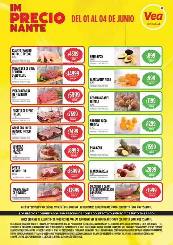 Catálogo Supermercados Vea | Oferta Semanal | BsAs y Nea | 2026-06-01T00:00:00.000Z - 2026-06-04T00:00:00.000Z