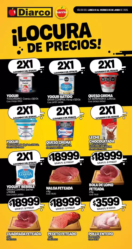 Catálogo Diarco | ESPECIAL LOCURA DE PRECIOS | 2026-06-01T00:00:00.000Z - 2026-06-05T00:00:00.000Z