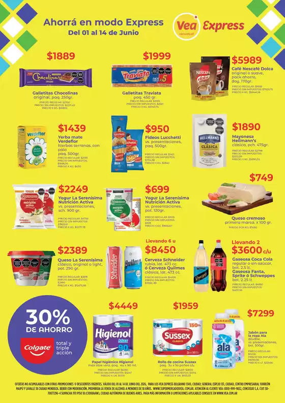 Catálogo Supermercados Vea en Córdoba | Ofertas Vea Express Mendoza | 2026-06-01T00:00:00.000Z - 2026-06-14T00:00:00.000Z