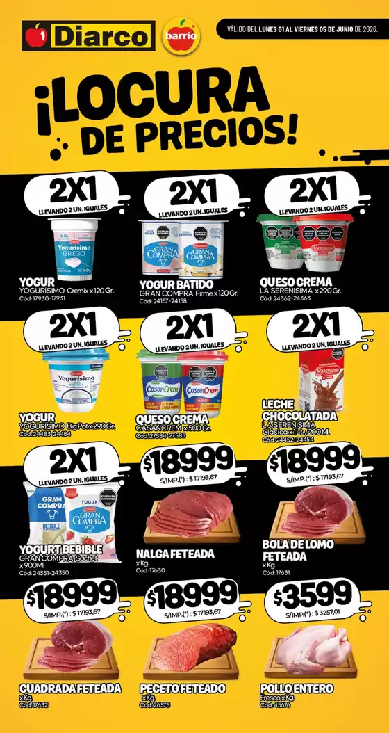 Catálogo Diarco | ESPECIAL LOCURA DE PRECIOS | 2026-06-01T00:00:00.000Z - 2026-06-05T00:00:00.000Z