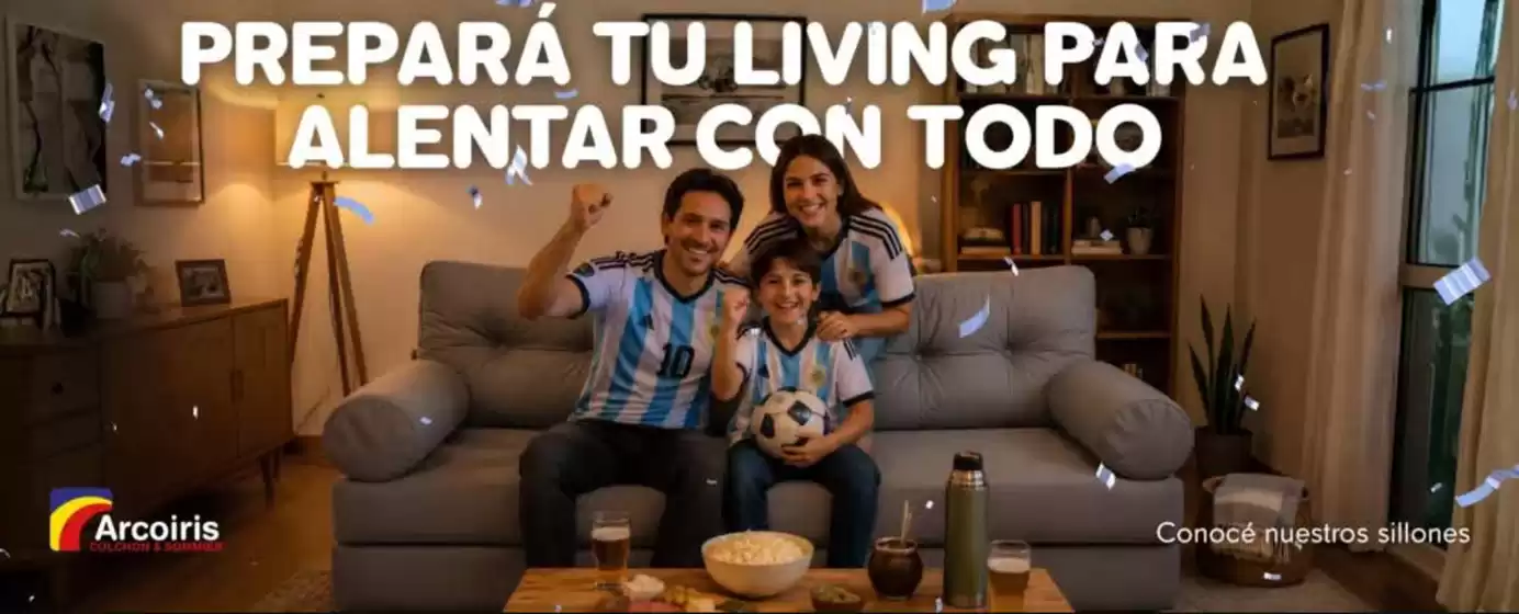 Catálogo Colchones ArcoIris | Prepara tu living para alentar con todo | 2026-06-03T00:00:00.000Z - 2026-06-16T00:00:00.000Z