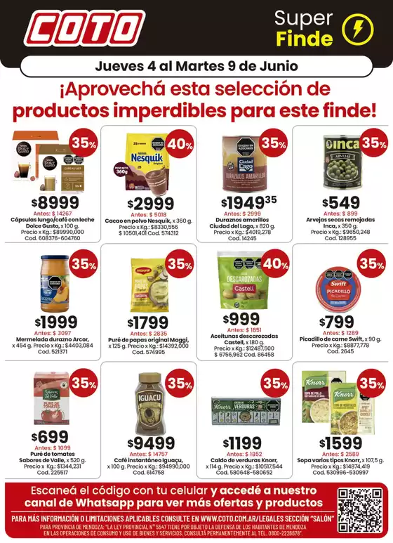 Catálogo Coto en Morón | Coto Afiche Salon Productos Motivo | 2026-06-04T00:00:00.000Z - 2026-06-09T00:00:00.000Z