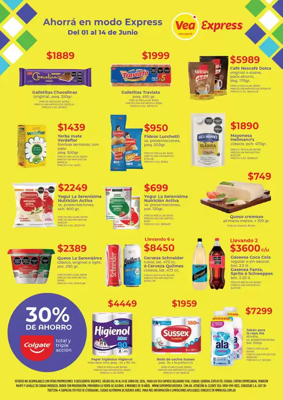 Catálogo Supermercados Vea en Morón | Folleto Vea Express Mendoza | 2026-06-01T00:00:00.000Z - 2026-06-14T00:00:00.000Z