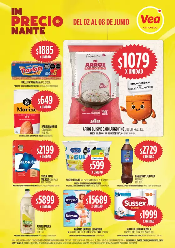 Catálogo Supermercados Vea en Morón | Volante imPRECIOnante | BA Nea Chubut | 2026-06-02T00:00:00.000Z - 2026-06-08T00:00:00.000Z
