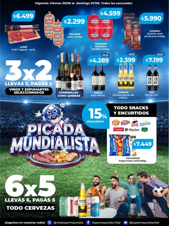 Catálogo Supermayorista Vital | Picada mundialista | | 2026-06-05T00:00:00.000Z - 2026-06-07T00:00:00.000Z