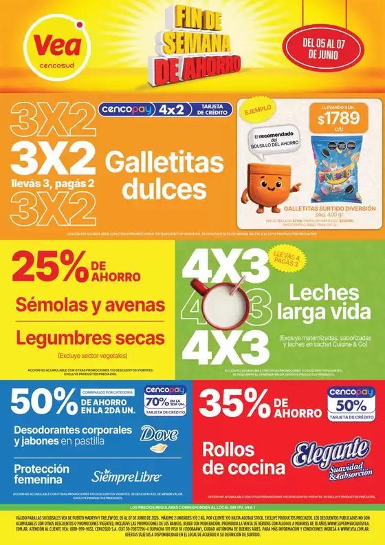 Catálogo Supermercados Vea en Parque San Martín (Buenos Aires) | Volante fds Chubut | 2026-06-05T00:00:00.000Z - 2026-06-07T00:00:00.000Z
