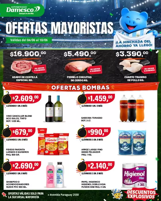 Catálogo Supermercados Damesco en Parque San Martín (Buenos Aires) | Ofertas mayorista 4 al 10 06 | 2026-06-04T00:00:00.000Z - 2026-06-10T00:00:00.000Z