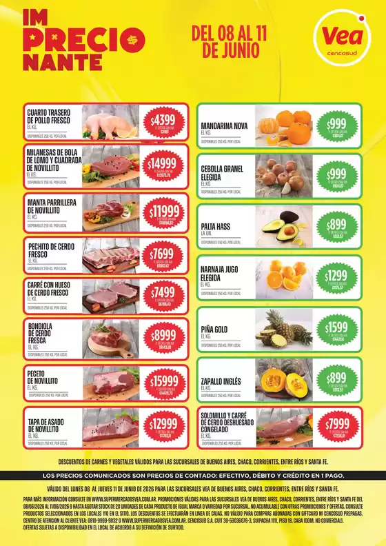 Catálogo Supermercados Vea | Volante Semanal | BsAs y Nea | 2026-06-08T00:00:00.000Z - 2026-06-11T00:00:00.000Z