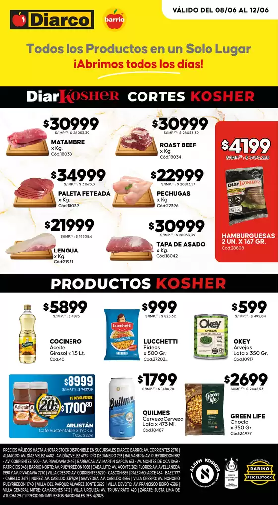 Catálogo Diarco | OFERTAS KOSHER | 2026-06-08T00:00:00.000Z - 2026-06-12T00:00:00.000Z