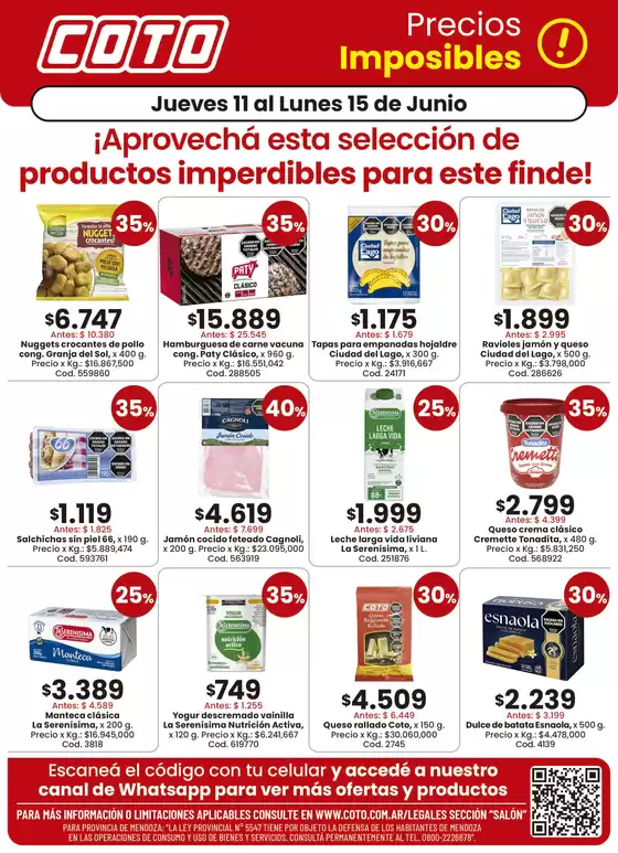 Catálogo Coto | Coto Afiche Salon Productos Motivo | 2026-06-11T00:00:00.000Z - 2026-06-15T00:00:00.000Z
