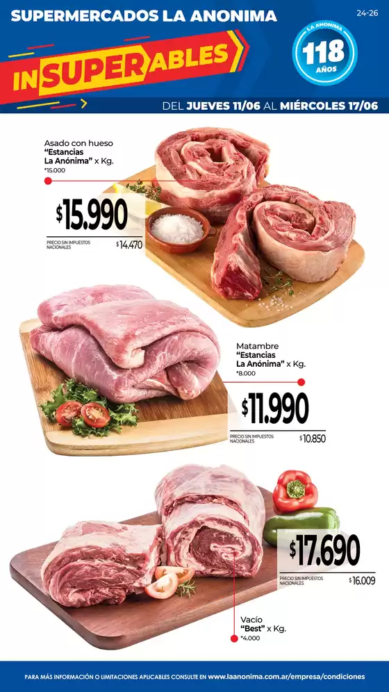 Catálogo La Anonima en General Pico | Frescos | 2026-06-11T00:00:00.000Z - 2026-06-17T00:00:00.000Z