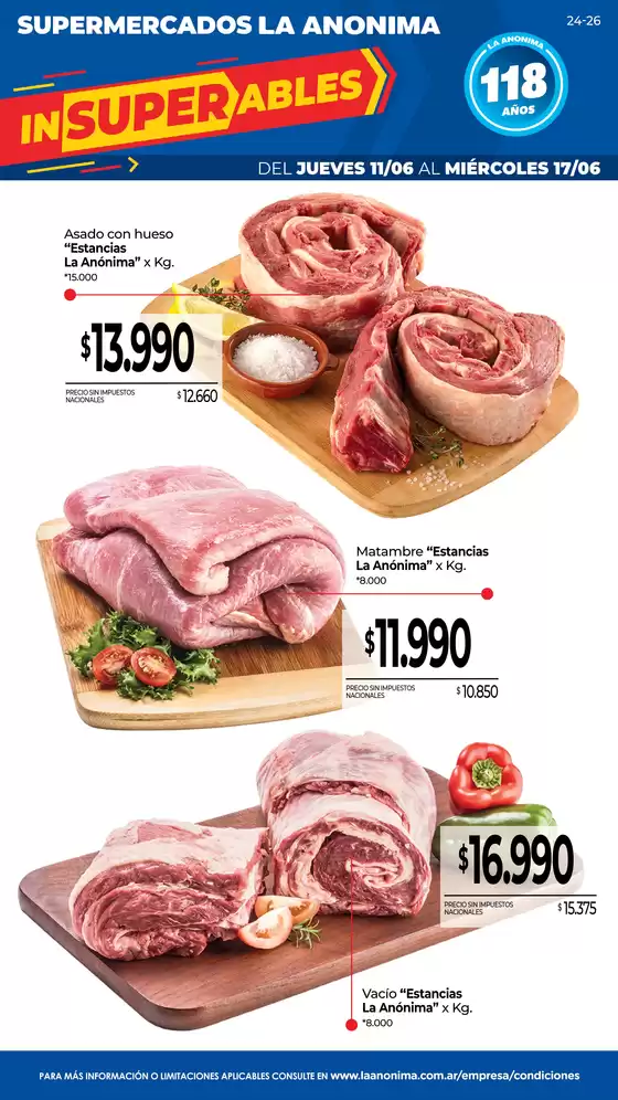 Catálogo La Anonima en San Antonio Oeste | Frescos | 2026-06-11T00:00:00.000Z - 2026-06-17T00:00:00.000Z