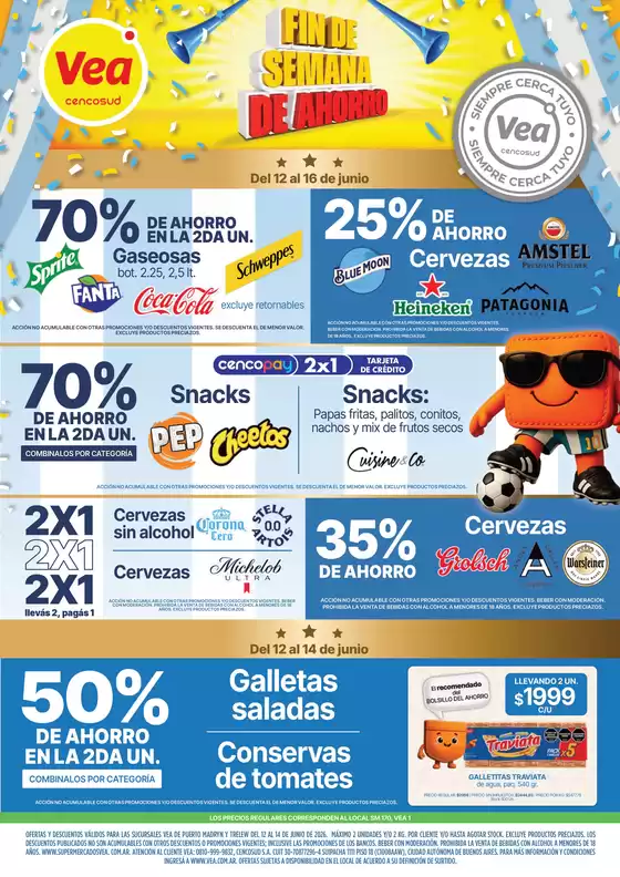 Catálogo Supermercados Vea | fin de semana de ahorros Chubut | 2026-06-12T00:00:00.000Z - 2026-06-16T00:00:00.000Z