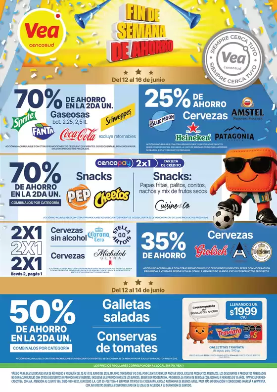 Catálogo Supermercados Vea | Fin de semana de ahorro Patagonia | 2026-06-12T00:00:00.000Z - 2026-06-16T00:00:00.000Z