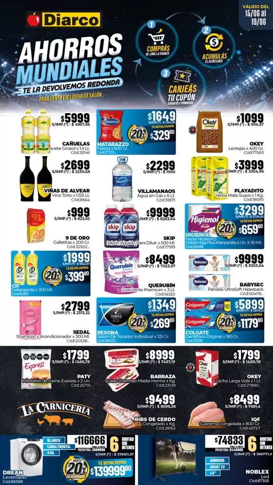 Catálogo Diarco | OFERTAS PUEBLO INTERIOR | 2026-06-15T00:00:00.000Z - 2026-06-19T00:00:00.000Z