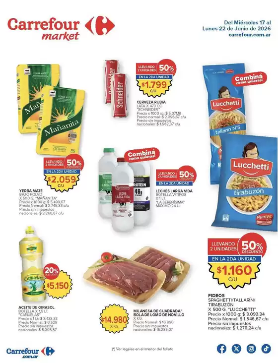 Catálogo Carrefour Market en San Justo (Buenos Aires) | Carrefour Market 17 Junio | 2026-06-17T00:00:00.000Z - 2026-06-23T00:00:00.000Z