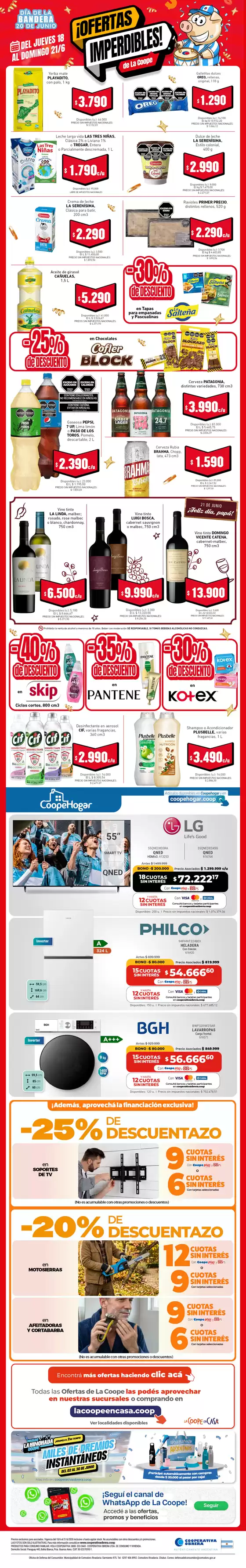 Catálogo Cooperativa Obrera | Imperdibles 18062026 | 2026-06-02T00:00:00.000Z - 2026-06-30T00:00:00.000Z