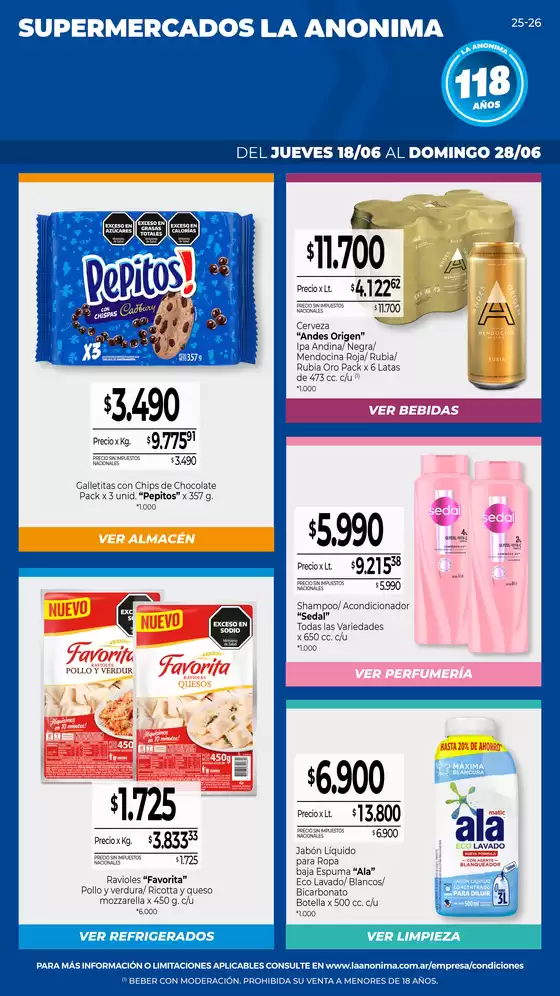 Catálogo La Anonima en Tolhuín | Insuperables | 2026-06-18T00:00:00.000Z - 2026-06-28T00:00:00.000Z