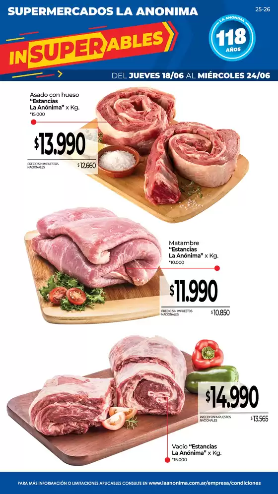 Catálogo La Anonima en Franck | Frescos | 2026-06-18T00:00:00.000Z - 2026-06-24T00:00:00.000Z