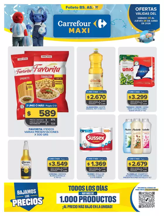 Catálogo Carrefour Maxi | OFERTAS SEMANALES | 2026-06-20T00:00:00.000Z - 2026-06-25T00:00:00.000Z