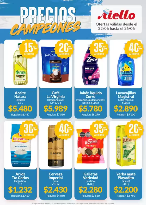 Catálogo Supermercados Aiello | Precios Campeones | 2026-06-22T00:00:00.000Z - 2026-06-26T00:00:00.000Z
