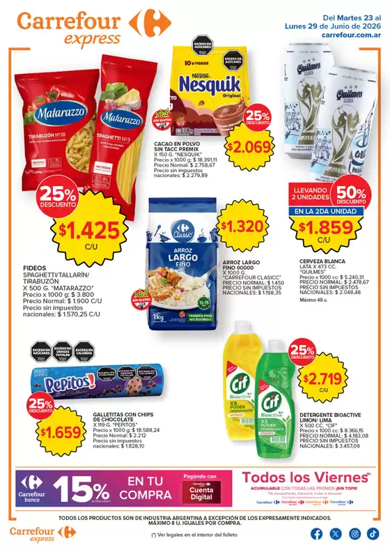 Catálogo Carrefour Express en San Andrés (Tucumán) | Carrefour Express 23 Junio | 2026-06-23T00:00:00.000Z - 2026-06-30T00:00:00.000Z