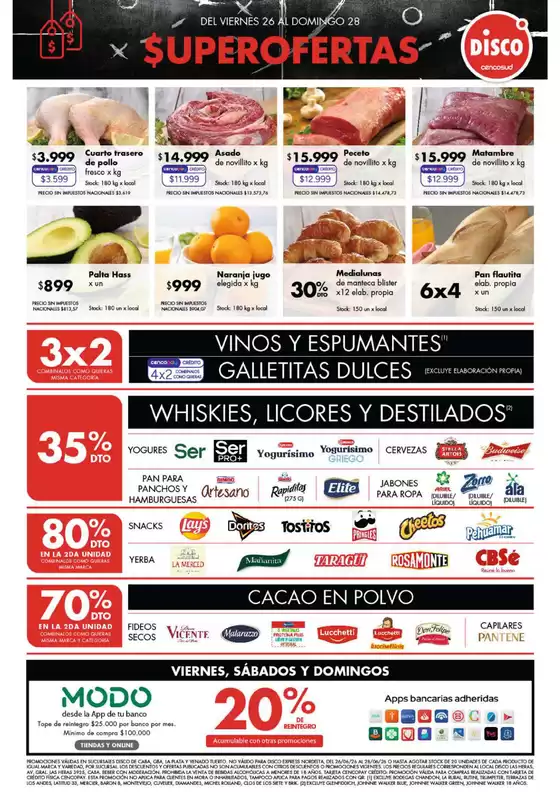 Catálogo Disco en Godoy Cruz | Ofertas | Bs. As. y Santa Fé | 2026-06-26T00:00:00.000Z - 2026-06-28T00:00:00.000Z
