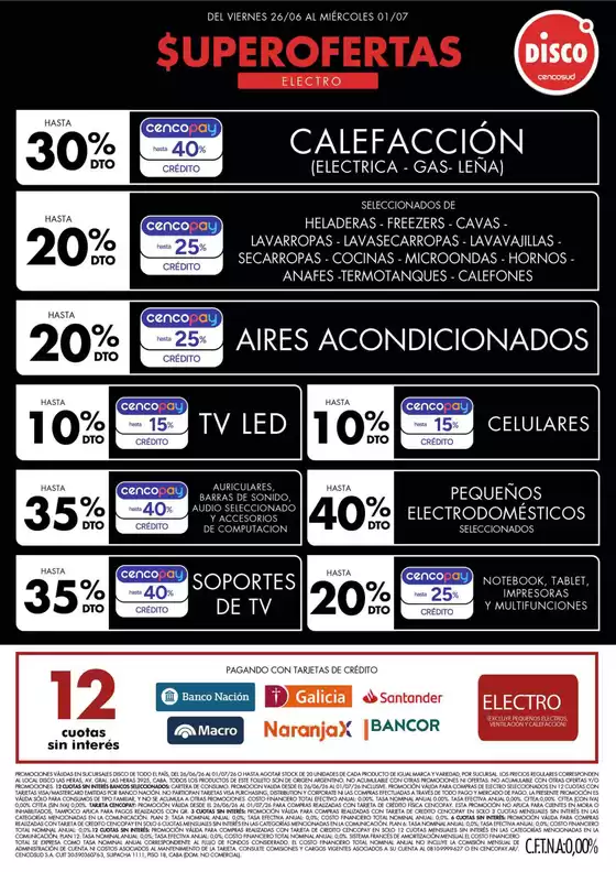 Catálogo Disco en Godoy Cruz | Ofertas | Electro, T. Libre y más | 2026-06-26T00:00:00.000Z - 2026-07-01T00:00:00.000Z